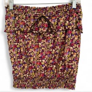 VINTAGE CELINE BY CHAMPION FLORAL EARTHY BOHO PEASANT PRAIRIE TUBE TOP SIZE 1XL